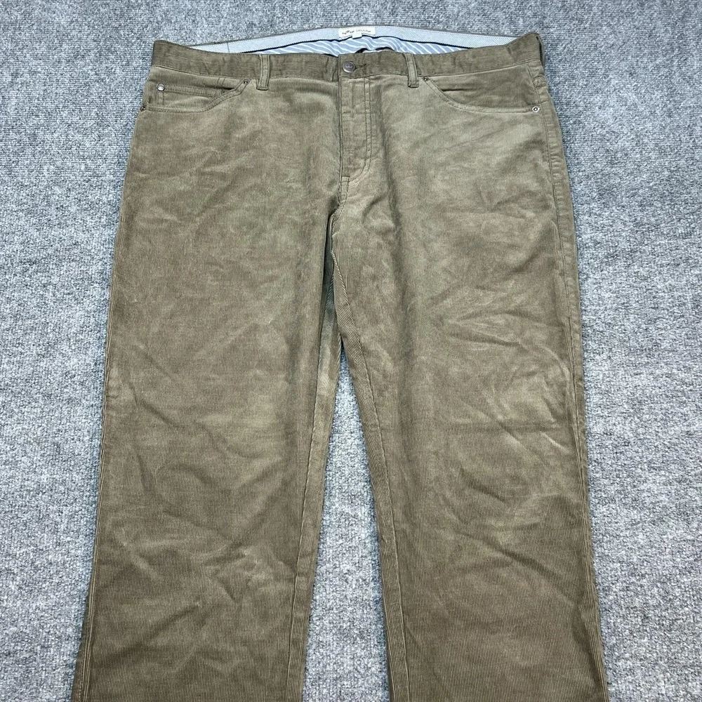 Peter Millar Pants Mens 38x30 Beige Corduroy Khakis 5 Pocket Stretch Casual